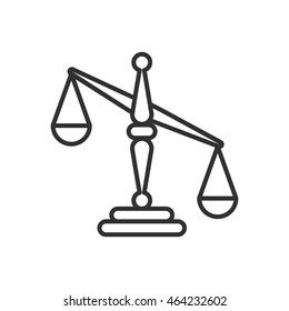 Libra linear icon. Thin line design