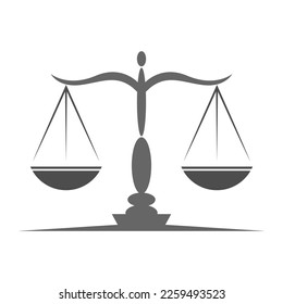 Ilustración del diseño del icono del logotipo de Libra