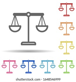 Libra in mehrfarbigem Stil Symbol. Einfache dünne Linie, Vektorillustration von Wissenschafts-Icons für i und ux, Website oder mobile Anwendungen