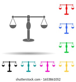 Libra multi color style icon. Simple glyph, flat vector of measuring elements icons for ui and ux, website or mobile application