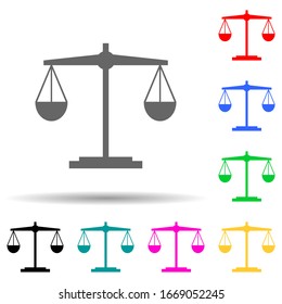 Libra multi color style icon. Simple thin line, outline vector of web icons for ui and ux, website or mobile application