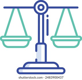 Libra outline color vector illustration