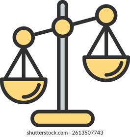 Libra Outline Filled Style Icon