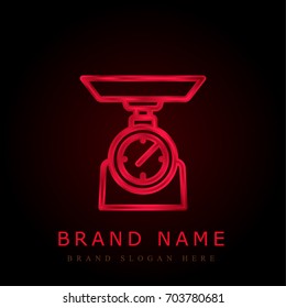 Libra red chromium metallic logo