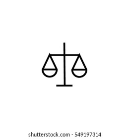 Libra scale balance line icon