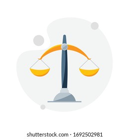 Libra Scales flat icon. isolated design element