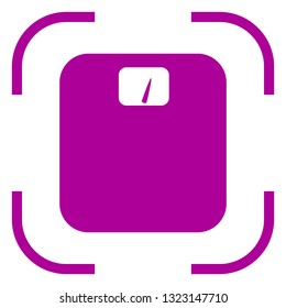 Libra, scales icon in focus. White background