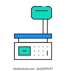 libra scales shop equipment line icon vector. libra scales shop equipment sign. isolated symbol illustration