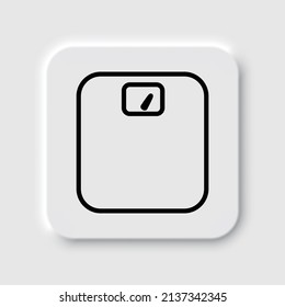 Libra, scales simple icon. Flat desing. Neumorphism design.ai