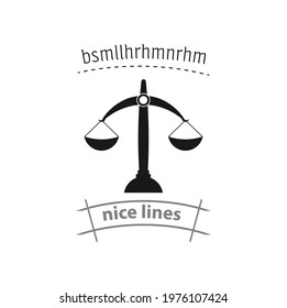 Libra. Scales simple vector icon. Libra. Scales simple vector icon. Libra. Scales simple vector icon.