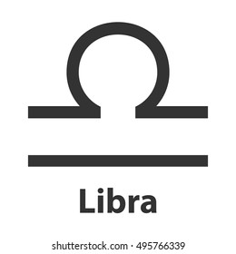 Libra, scales zodiac sign. Vector Illustration, icon