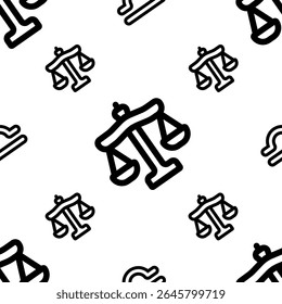 libra seamless pattern with line style