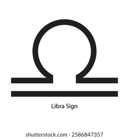 
Libra sign symbol icon. Zodiac sign. Astrological symbol.