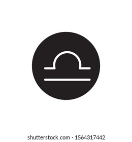 libra sign symbol zodiac horoscope. libra circle icon flat vector 