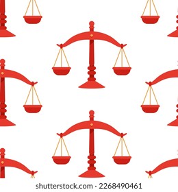 Libra sign vector cartoon seamless pattern background for wallpaper, wrapping, packing, and backdrop.
