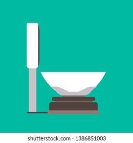 Libra sign vector icon illustration. Scale isolated balance equal. Weight measurement analysis appliance mass.