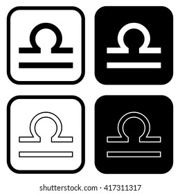 Libra sign. Vector illustration