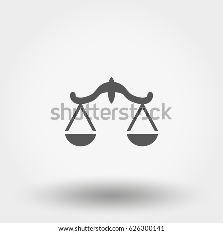 Libra. Silhouette. Icon for web and mobile application. Vector illustration on a white background. Flat design style.