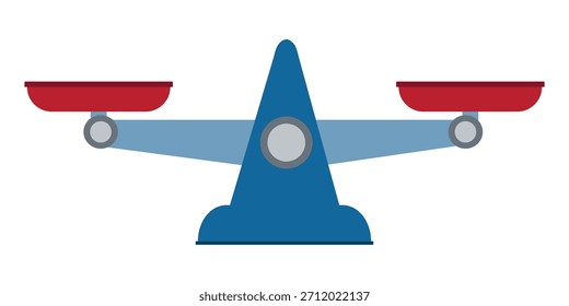 Libra is a symbol of balance. Scale flat vector design isolated on a white background