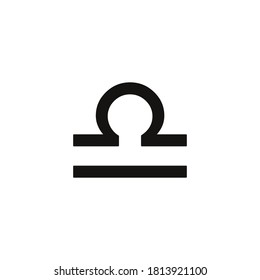 libra symbol icon vector on a white background