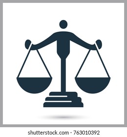 Libra as a symbol of justice simple icon for web and mobile design