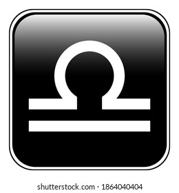 Libra symbol on white background. Vector illustration.