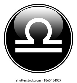 Libra symbol on white background. Vector illustration.