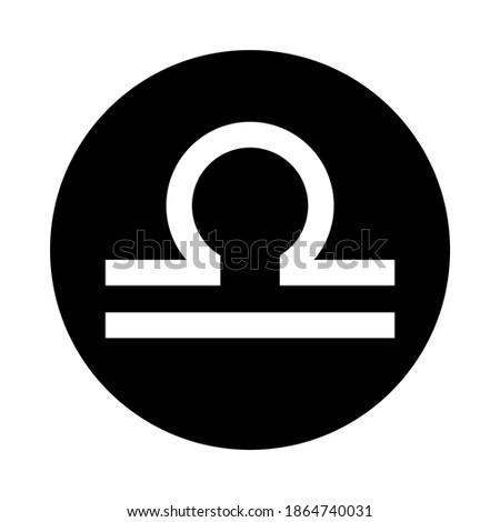 Libra symbol on white background. Vector illustration.