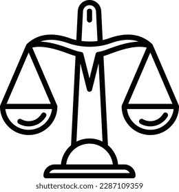 Libra thin line icon.  Modern vector illustration of astrological sign for horoscope.