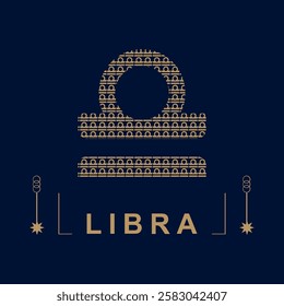 Libra Unique Zodiac Sign Design for Astrology Lovers | Custom Horoscope Art