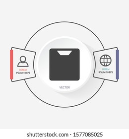 Libra Vector Icon . Lorem Ipsum Illustration design