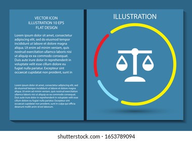 Libra vector icon , lorem ipsum Flat design