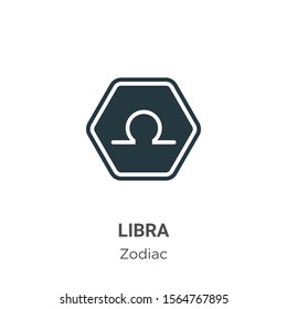 Libra vector icon on white background. Flat vector libra icon symbol sign from modern zodiac collection for mobile concept and web apps design.