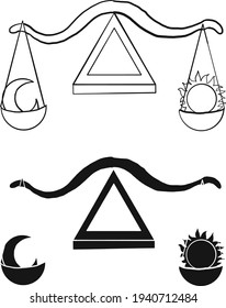 ilustración de vector libra en conjunto de zodiaco.
