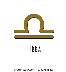 Libra. Vector zodiac sign Libra sign.
