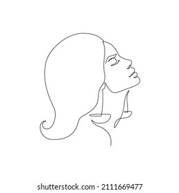 Libra woman astrological sign. Beautiful girl in line art style. Air sign. Modern zodiac vector illustration for horoscope calendar, alchemy, spiritualism, minimal boho, fashion design.