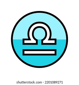 libra zodiac color icon vector. libra zodiac sign. isolated symbol illustration
