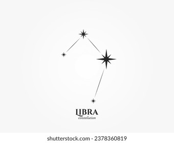 libra zodiac constellation. astrological and horoscope symbol. isolated vector image