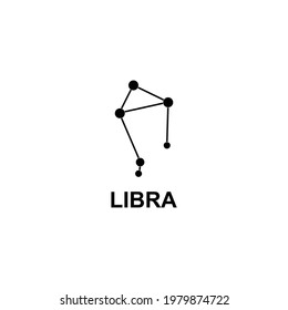Libra zodiac constellations icon vector sign symbol