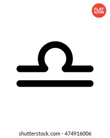 Libra zodiac Icon Flat Style Isolated Vector Illustration