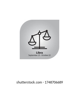 Libra Zodiac Icon In Trendy Design Vector Eps 10