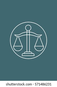 Libra zodiac icon, Vector