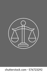 Libra zodiac icon, Vector