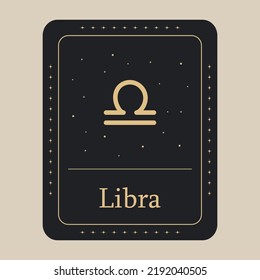 Libra Zodiac Icon. Vector Illustration.