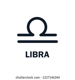 Libra zodiac icon vector sign logo 
