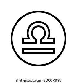 libra zodiac line icon vector. libra zodiac sign. isolated contour symbol black illustration