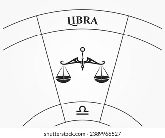 libra zodiac sign. astrological and horoscope symbol. isolated vector image in simple style