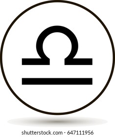 Libra Zodiac Sign Astrological Symbol Icon Stock Vector (Royalty Free ...