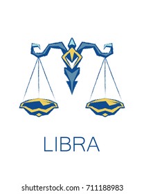 Libra Zodiac Sign Astrology Symbol Vector Stock Vector (Royalty Free ...