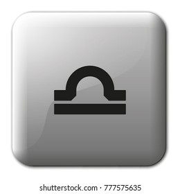 Libra zodiac sign flat vector icon.